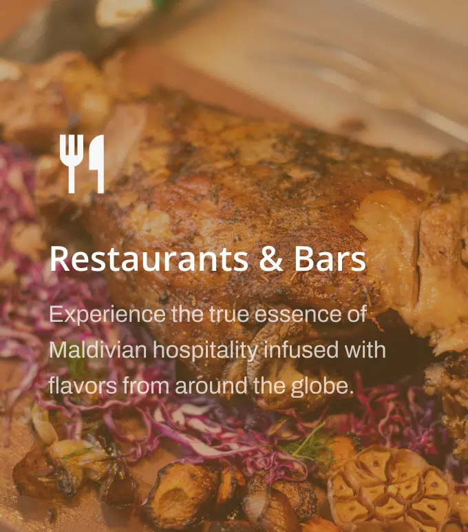 A notice on the Canareef Resort Maldives website about dining