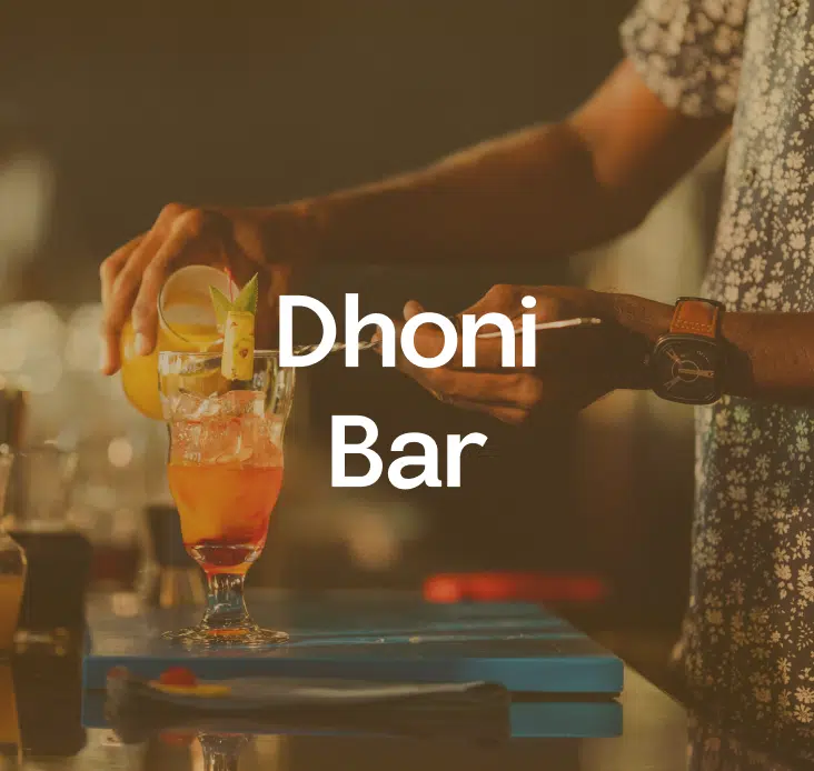 A poster mentioning Dhoni Bar on the Canareef Resort website