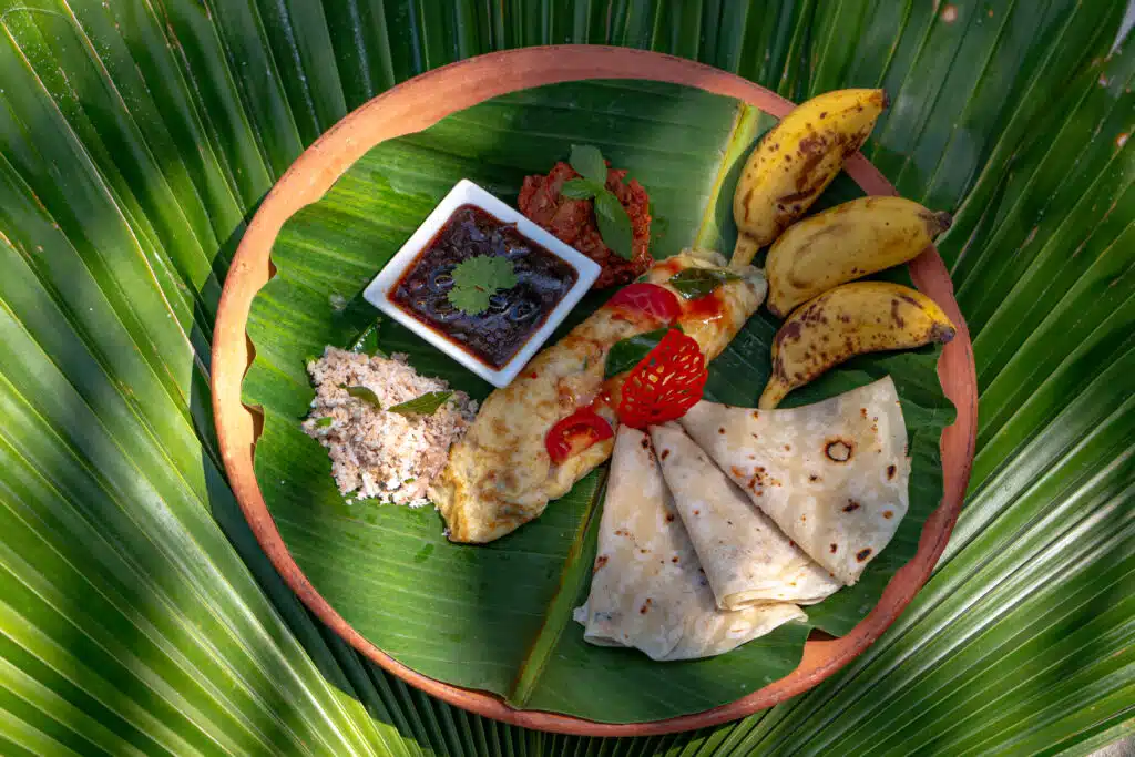 A plated dish at Canareef Resort Maldives