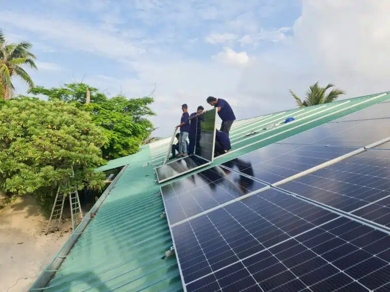 Image of solar panel installation at Canareef Resort Maldives