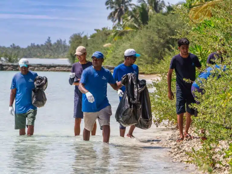 Beach cleanup at Canareef Resort Maldives