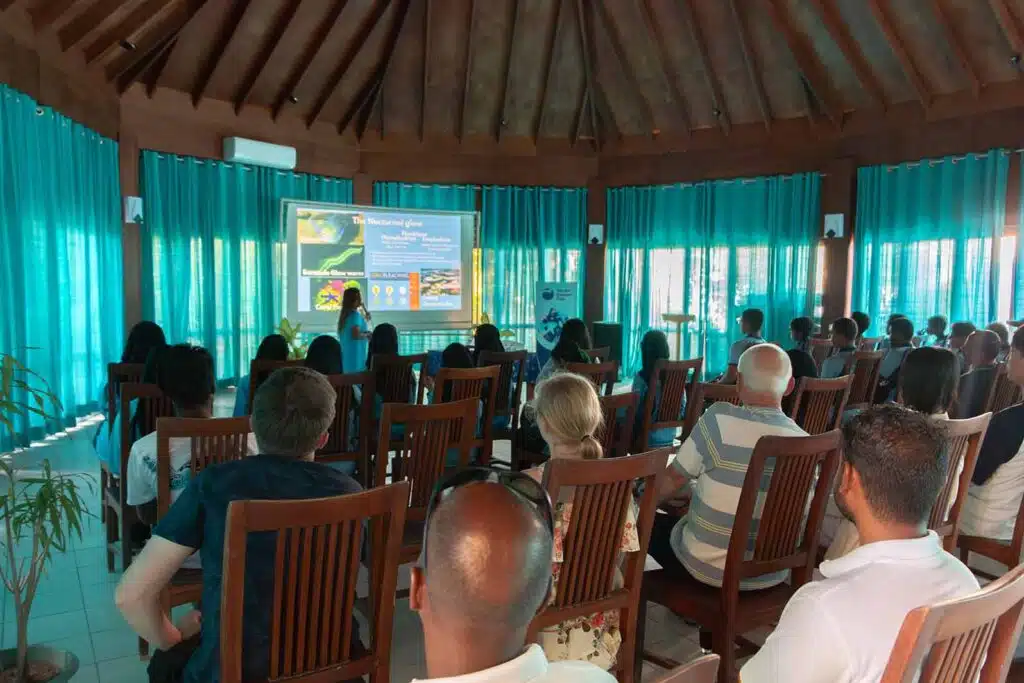 An awareness meeting at Canareef Resort Maldives